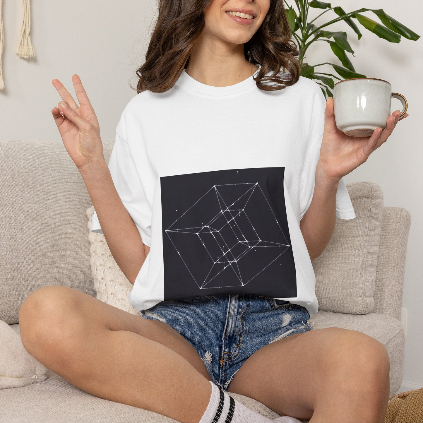 Tesseract Graphic T-Shirt — Trinity Records Logo Tee